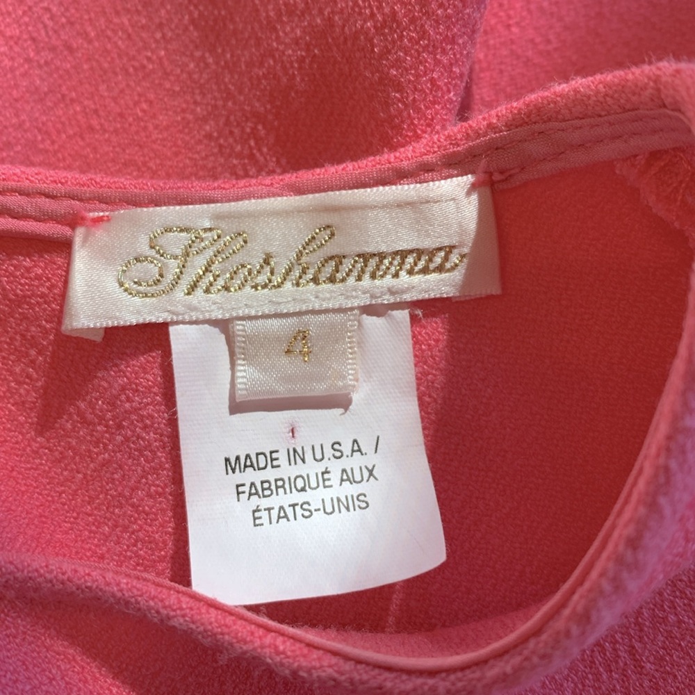 Shoshanna Pink Dress Cascading Ruffle Designer Boutique Career Spring Summer 4 S - Picture 4 of 6